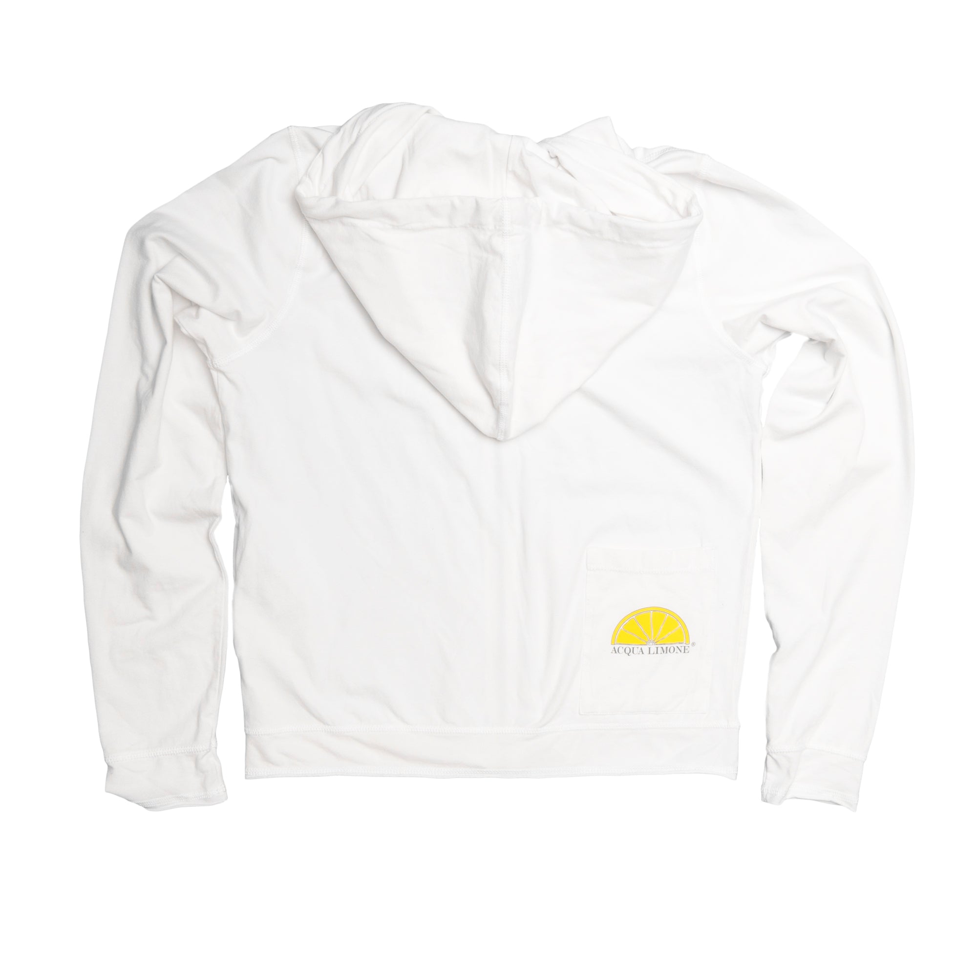 Donna Hood Jkt Co/Elastane - White - Acqua Limone